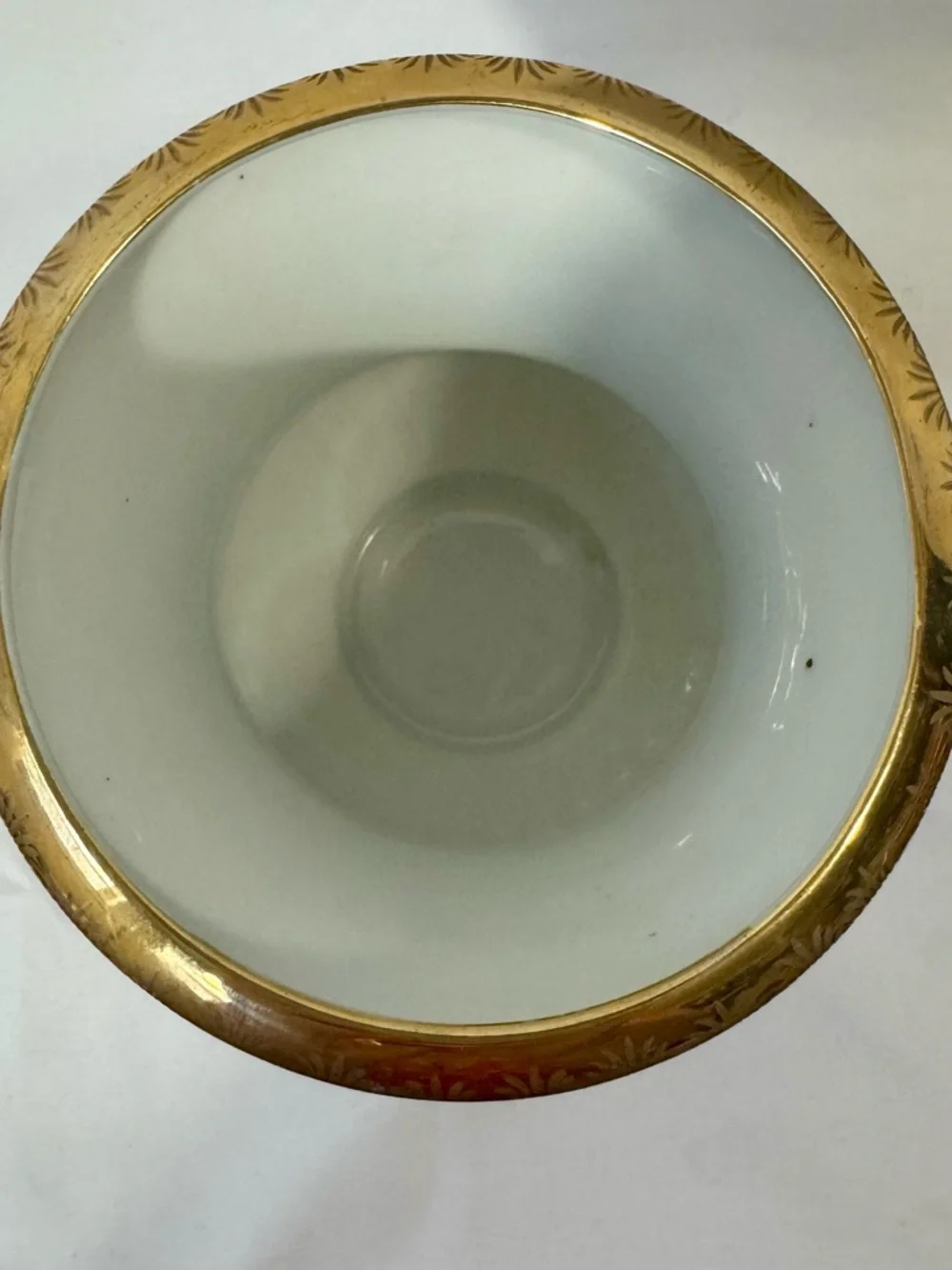 Norcrest Fine China 50th Anniversary Vase Urn Gold Trim Handles Vintage